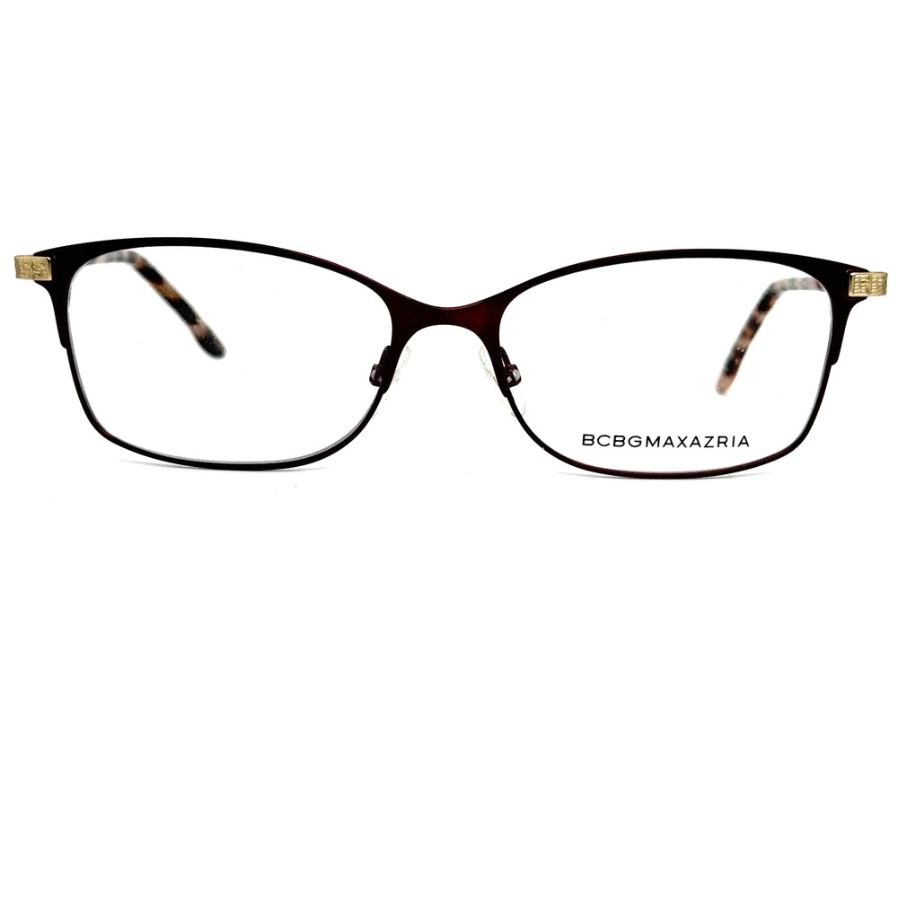 BCBG‎ MAXAZRIA Anita Wine Womens Semi Cat Eye Eyeglasses 54-16-135 H13649